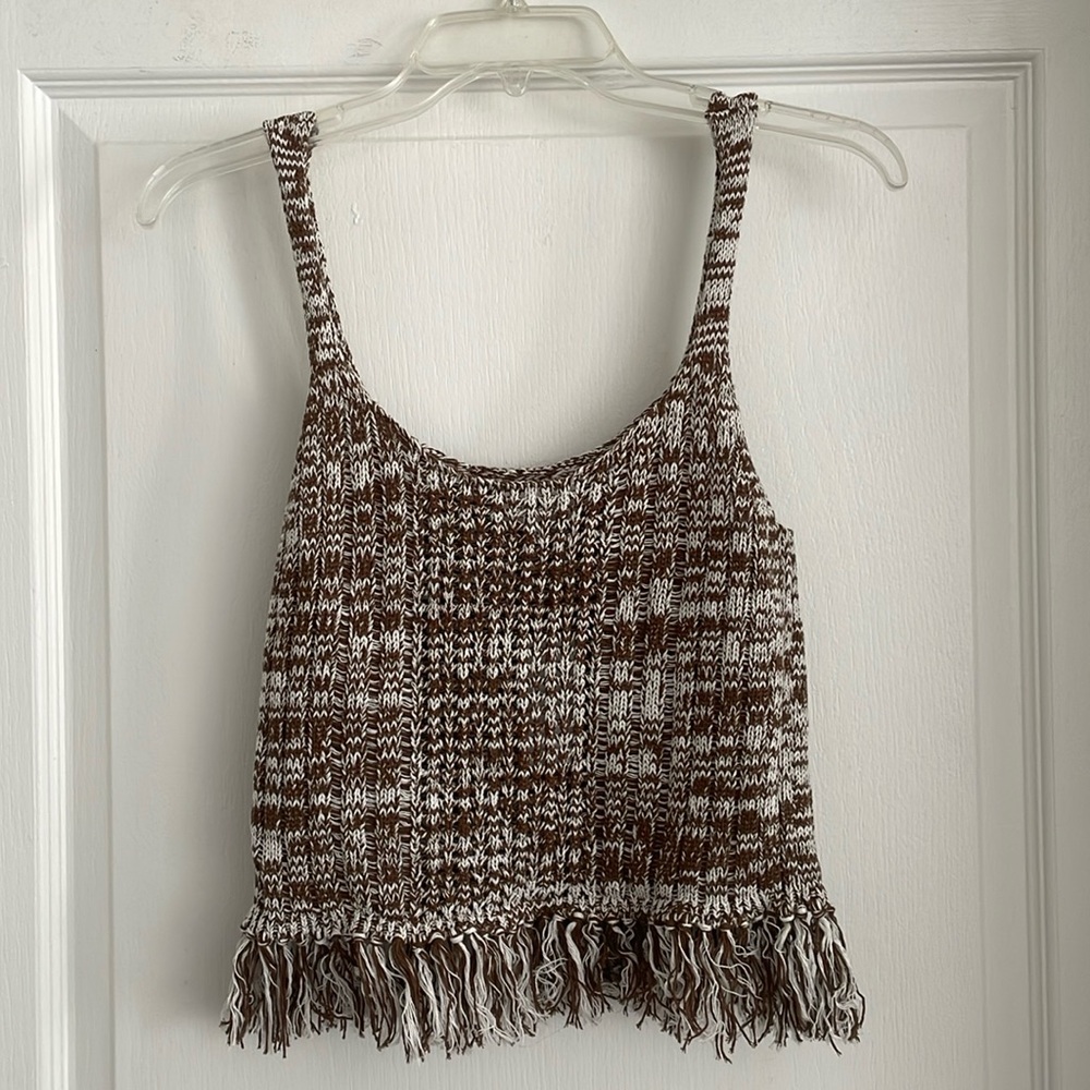 Lou & Grey Fringe Knit Tank